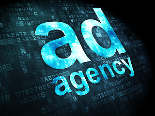 Image showing Advertising concept: Ad Agency on digital background