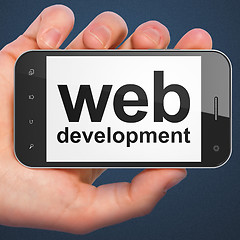 Image showing SEO web development concept: Web Development on smartphone