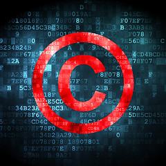 Image showing Law concept: Copyright on digital background