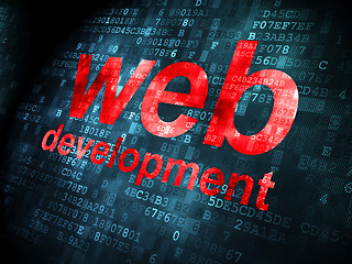 Image showing SEO web development concept: Web Development on digital backgrou