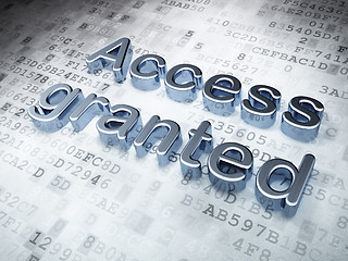 Image showing Privacy concept: Silver Access Granted on digital background