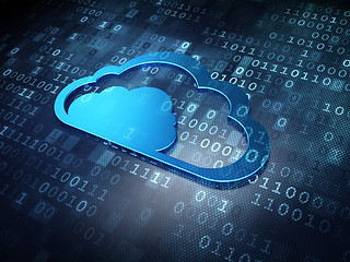 Image showing Cloud technology concept: Blue Cloud