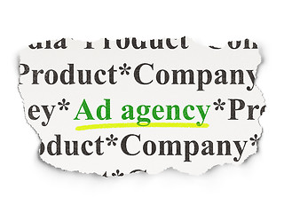 Image showing Marketing concept: Ad Agency on Paper background