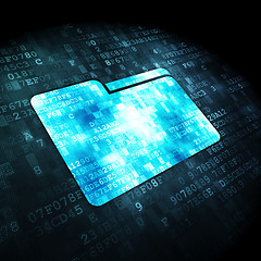 Image showing Finance concept: Folder on digital background