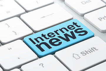 Image showing News concept: Internet News on computer keyboard background