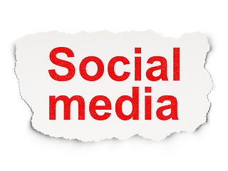 Image showing Social media concept: Social Media on Paper background