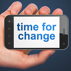 Image showing Time concept: Time for Change on smartphone
