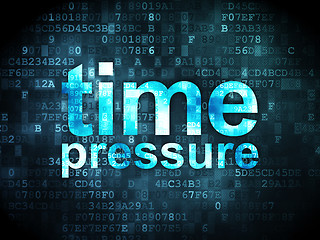 Image showing Timeline concept: Time Pressure on digital background