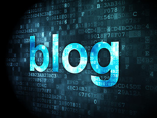 Image showing SEO web development concept: Blog on digital background