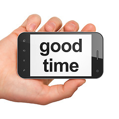 Image showing Timeline concept: Good Time on smartphone