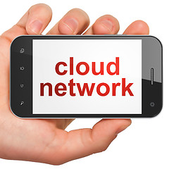 Image showing Cloud technology concept: Cloud Network on smartphone