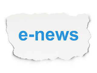 Image showing News concept: E-news on Paper background