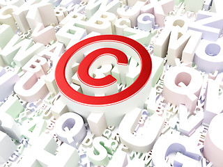 Image showing Law concept: Copyright on alphabet background