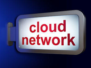 Image showing Networking concept: Cloud Network on billboard background