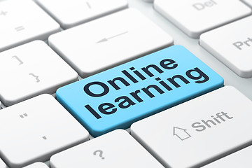 Image showing Education concept: Online Learning on computer keyboard backgrou
