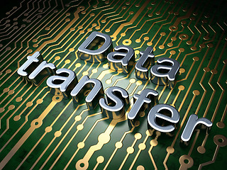 Image showing Data concept: Data Transfer on circuit board