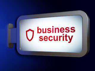 Image showing Protection concept: Business Security and Contoured Shield on bi