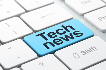 Image showing News concept: Tech News on computer keyboard background