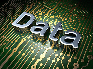 Image showing Data concept: Data on circuit board background