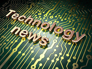 Image showing News concept: Technology News on circuit board background