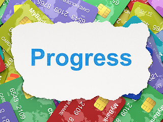 Image showing Business concept: Progress on Credit Card background