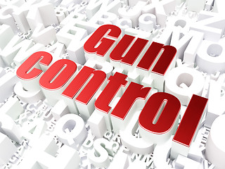 Image showing Safety concept: Gun Control on alphabet background
