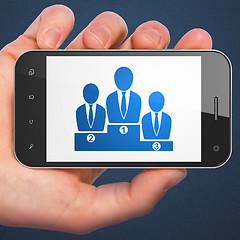 Image showing Business concept: Business Team on smartphone