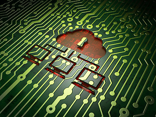 Image showing Technology concept: Cloud Network on circuit board backgro