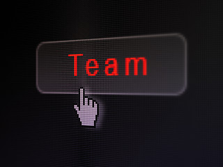 Image showing Business concept: Team on digital button background