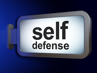 Image showing Safety concept: Self Defense on billboard background