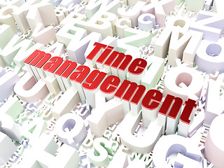 Image showing Timeline concept: Time Management on alphabet background