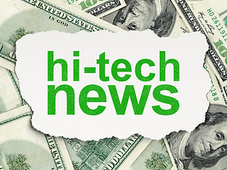 Image showing News concept: Hi-tech News on Money background