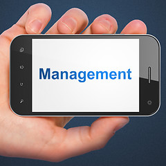 Image showing Business concept: Management on smartphone