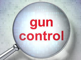 Image showing Protection concept: Gun Control with optical glass