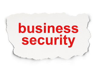 Image showing Protection concept: Business Security on Paper background