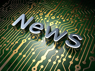 Image showing News concept: News on circuit board background