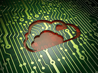 Image showing Technology concept: Cloud on circuit board background