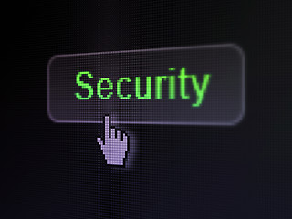 Image showing Safety concept: Security on digital button background