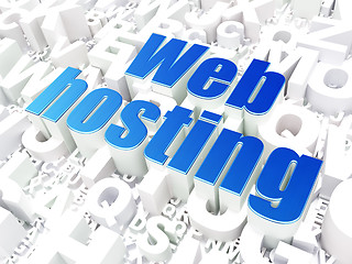 Image showing SEO web development concept: Web Hosting on alphabet background