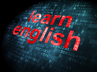 Image showing Education concept: Learn English on digital background
