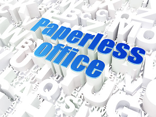 Image showing Business concept: Paperless Office on alphabet background