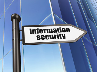 Image showing Protection concept: Information Security on Business Building ba