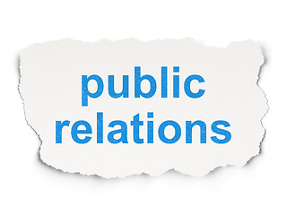 Image showing Advertising concept: Public Relations on Paper background