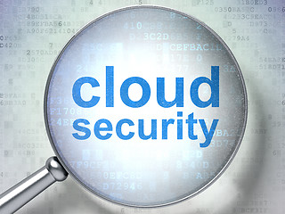 Image showing Security concept: Cloud Security with optical glass