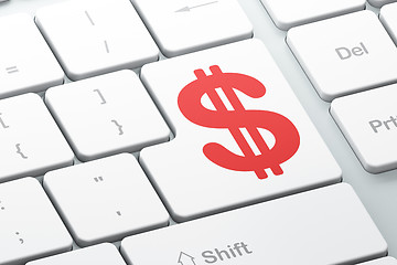 Image showing Currency concept: Dollar on computer keyboard background