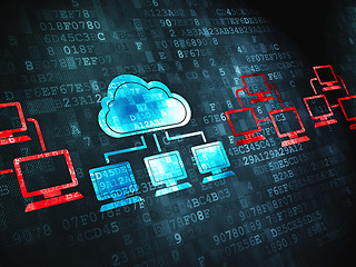 Image showing Cloud computing concept: Cloud Technology on digital background