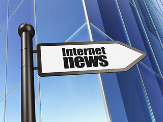 Image showing News concept: Internet News on Building background