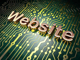 Image showing SEO web design concept: Website on circuit board background