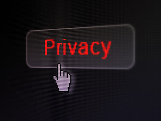 Image showing Security concept: Privacy on digital button background