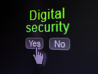 Image showing Protection concept: Digital Security on computer screen